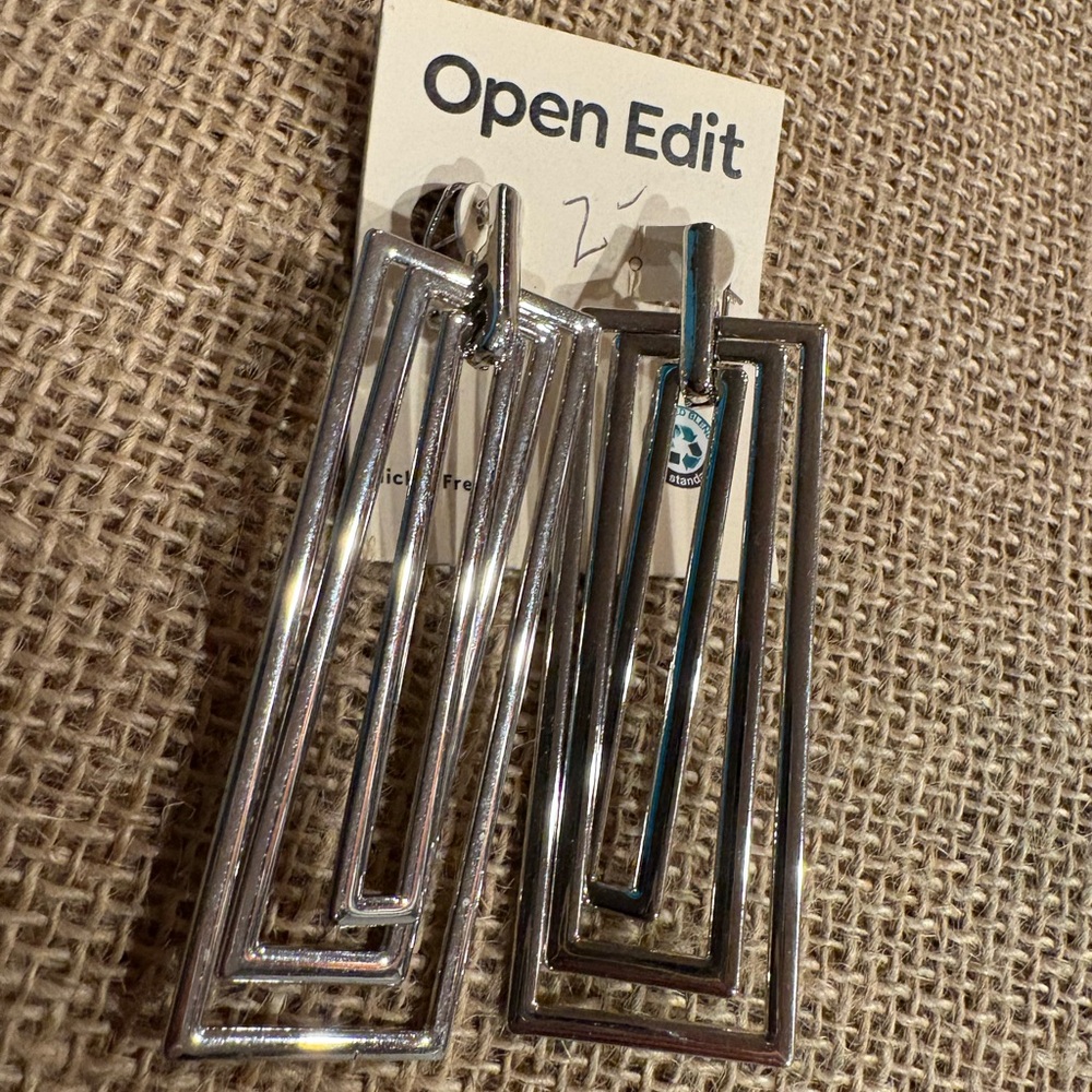 Nordstrom Silver Rectangular Earrings